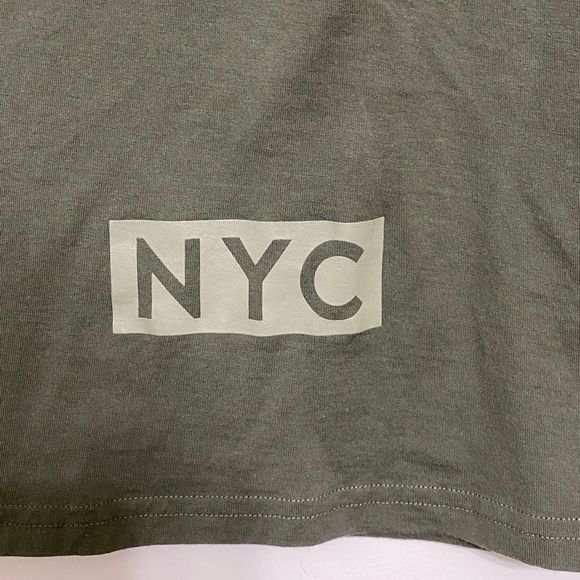 Express Graphic T-Shirt Front Back Print Short Sleeve Cotton Tee Green size XL - Picture 13 of 17